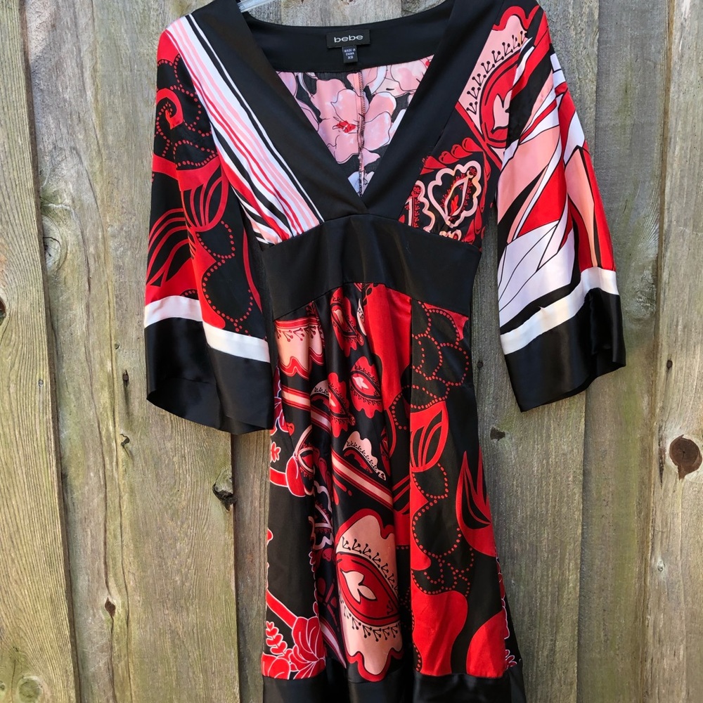 Bebe Silk Kimono Dress
